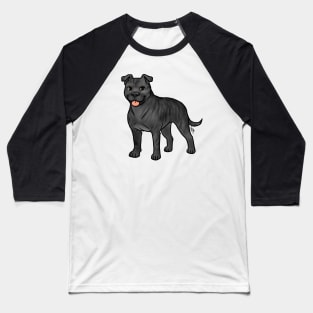 Dog - American Staffordshire Terrier - Natural Blue Brindle Baseball T-Shirt